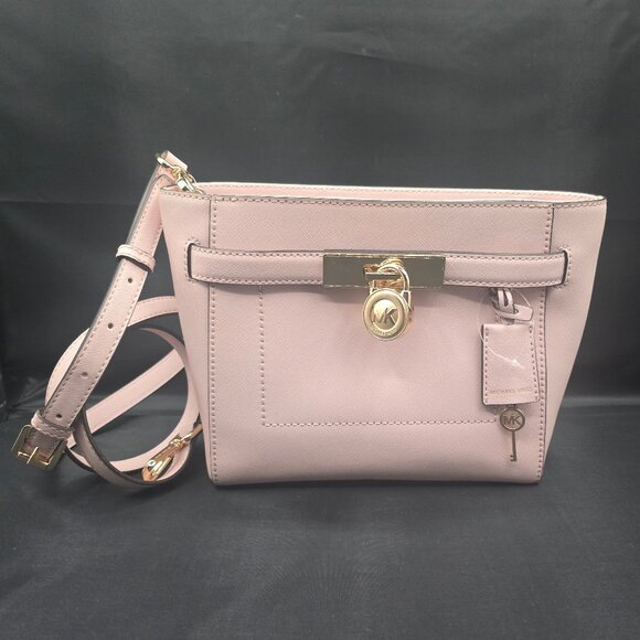 Michael Kors Medium Hamilton Traveler Top Zip Messenger Blossom - Picture 1 of 10